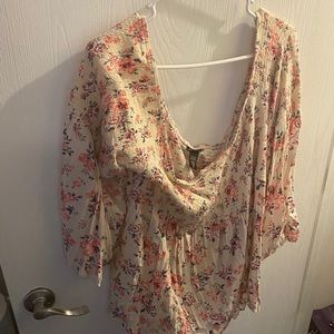 Torrid off the shoulder floral top